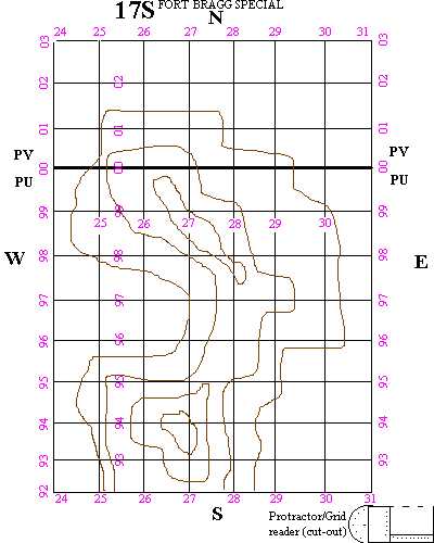 A schematic of an improved military topo map