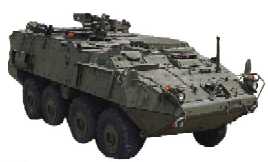 Canadian LAV-III 8x8 armored car the U.S. Army wants to buy so it can run over mines like the BTR depicted here
