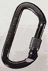 Locking D carabiner or snaplink