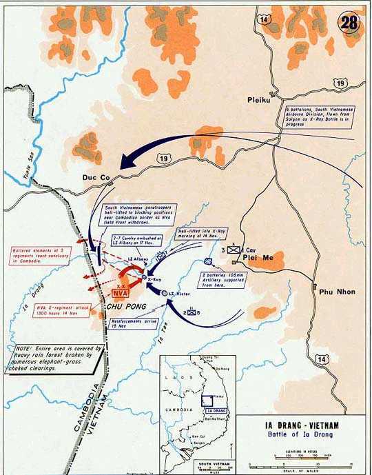  Note the terrain of the 1965 battle