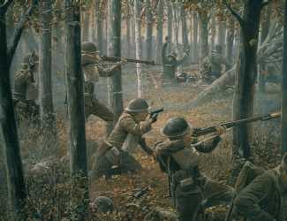 U.S. Army 'Doughboys' from 12 states overrun the Germans in the Meuse-Argonne offensive