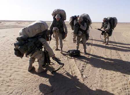 overloaded marines take a time-out breather in afghanistan